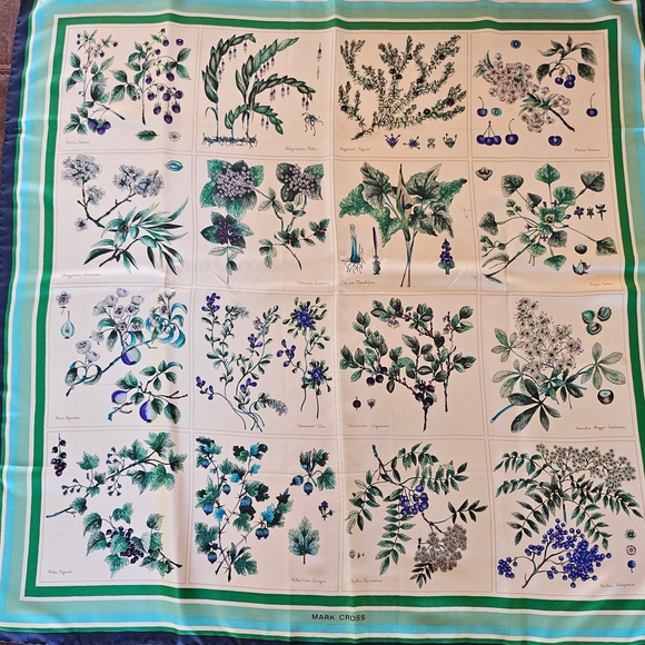 Botanical Print Silk Scarf - Picture 1 of 7